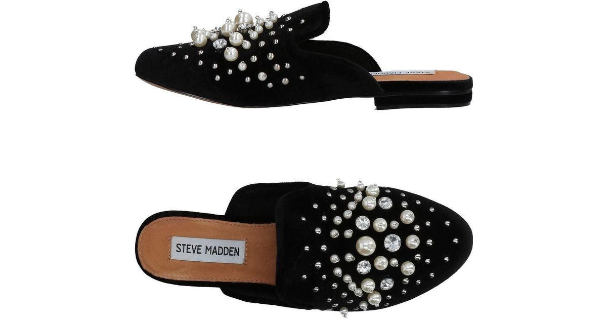 Steve Madden Velvet Mules in Black Lyst