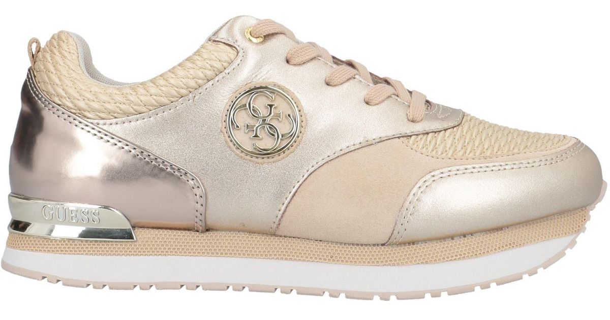 guess shoes gold sneakers