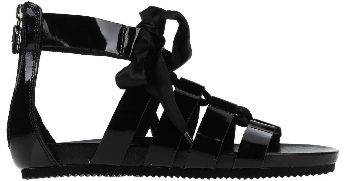 Cult Leather Sandals in Black | Lyst