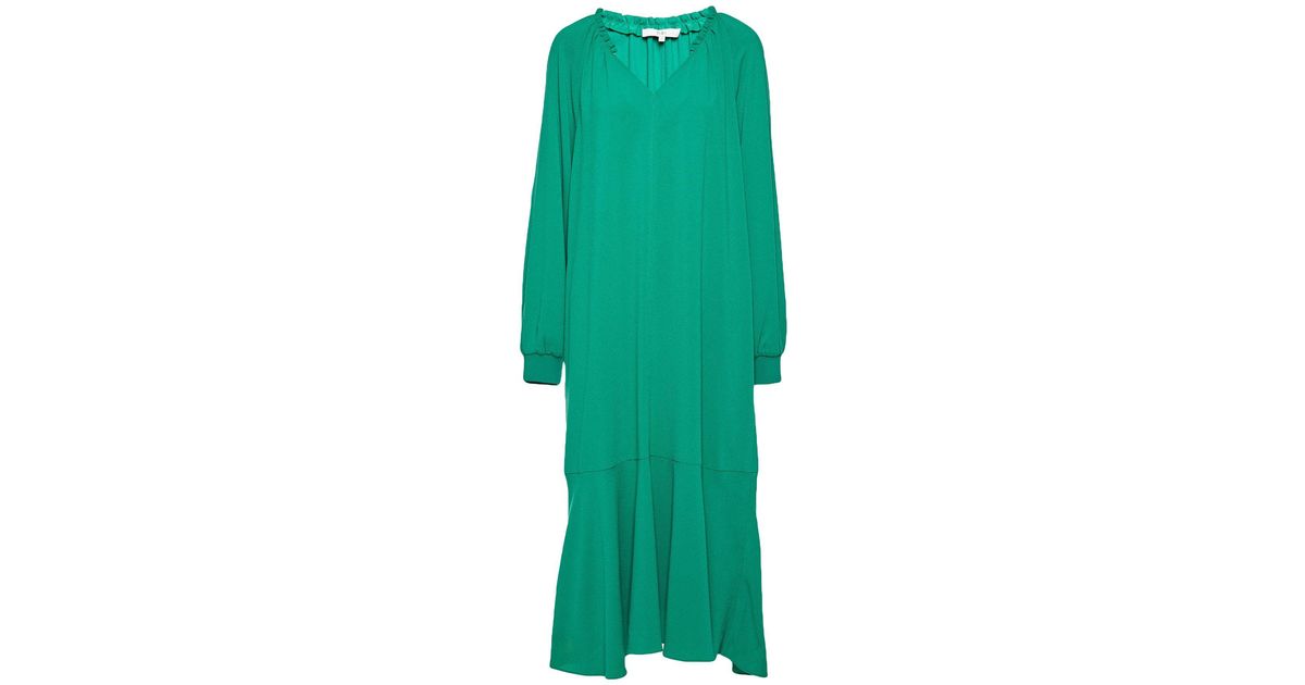 Tibi Synthetic 3/4 Length Dress in Green - Lyst
