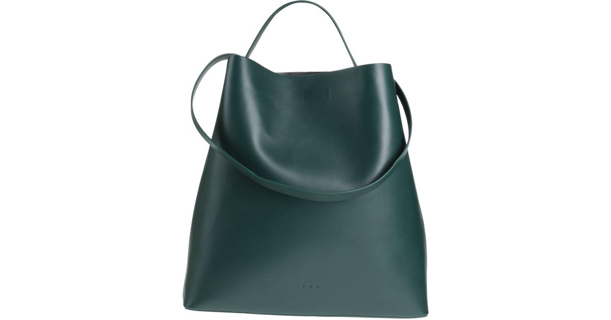 Buy AESTHER EKME Mini Curved Leather Handbag - Dark Green At 40