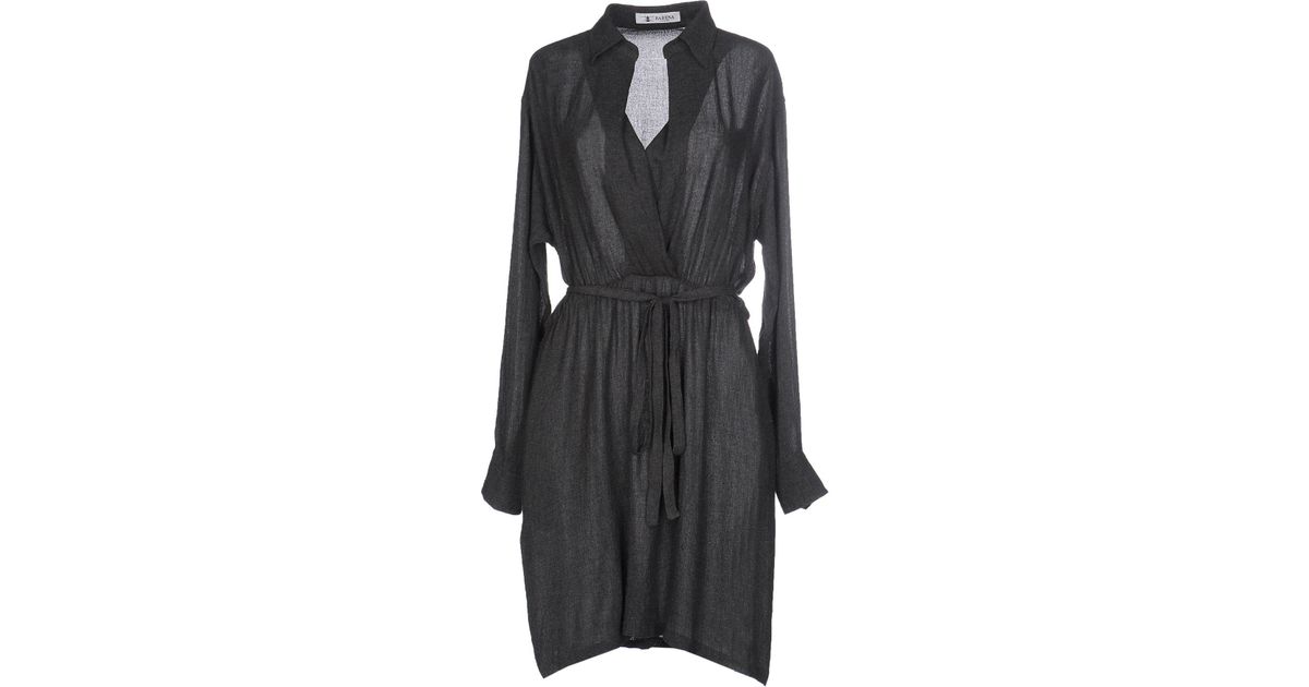 Barena Flannel Short Dress in Gray - Lyst