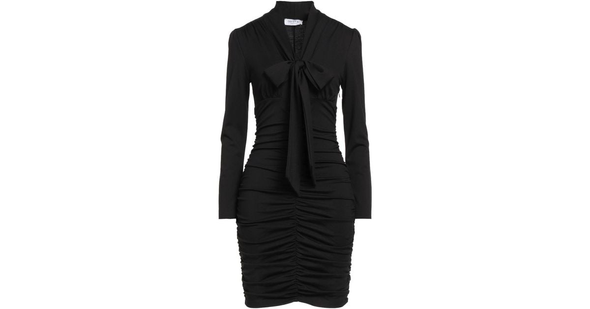 Odi Et Amo Synthetic Short Dress in Black | Lyst