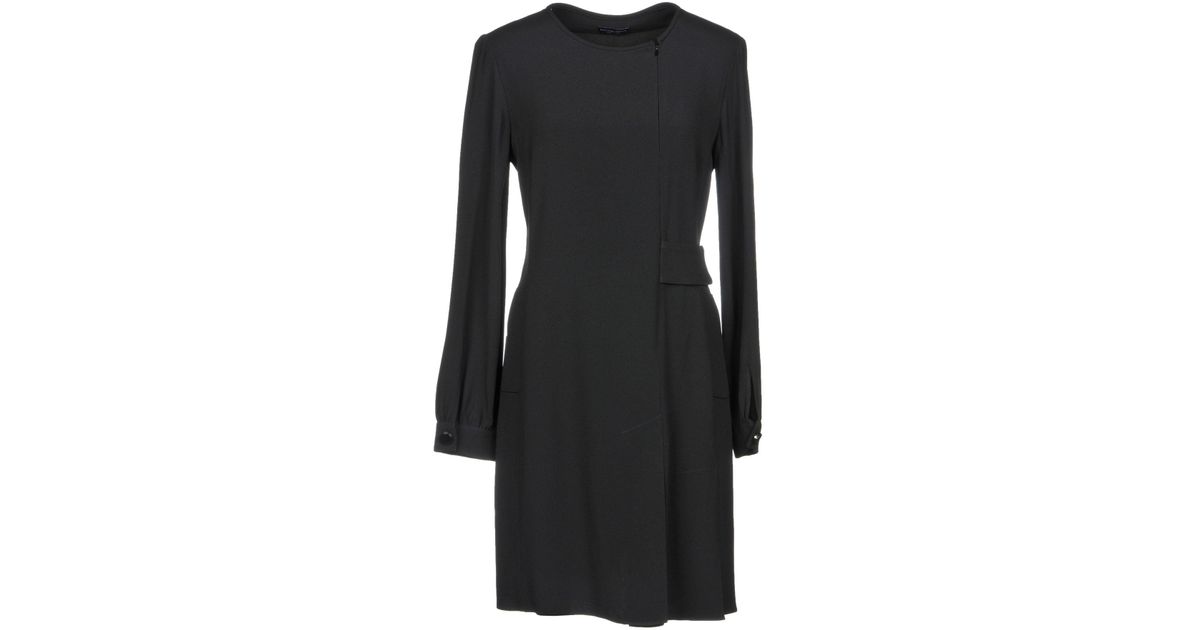 Emporio Armani Synthetic Short Dress in Black - Lyst