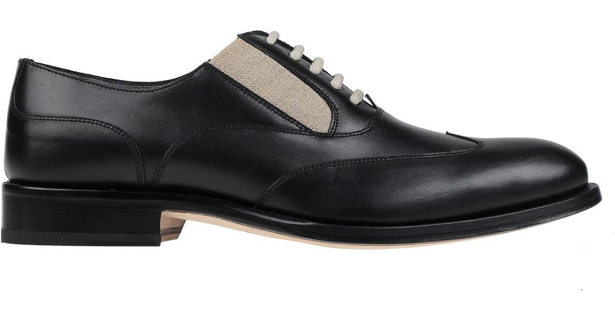 Pollini Canvas Lace-up Shoe in Black for Men - Lyst