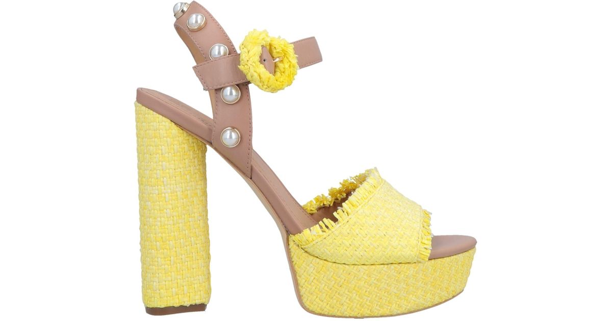guess yellow sandals
