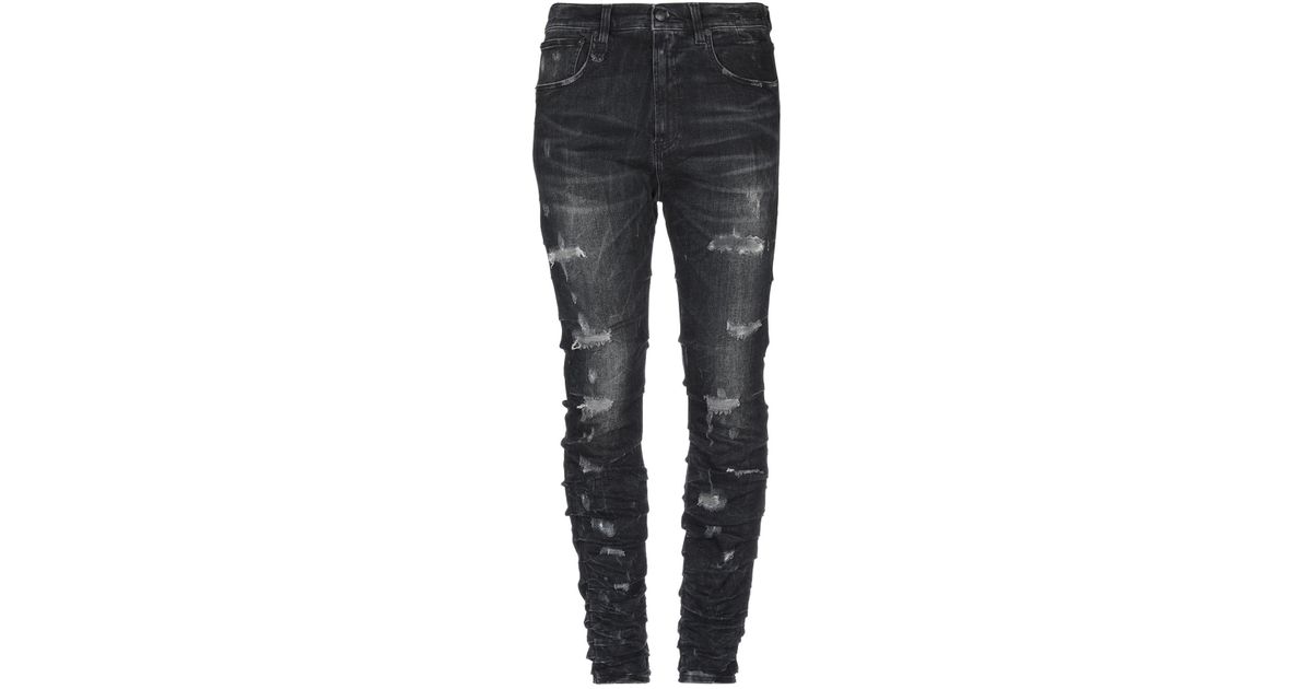 R13 Denim Trousers in Black for Men - Lyst