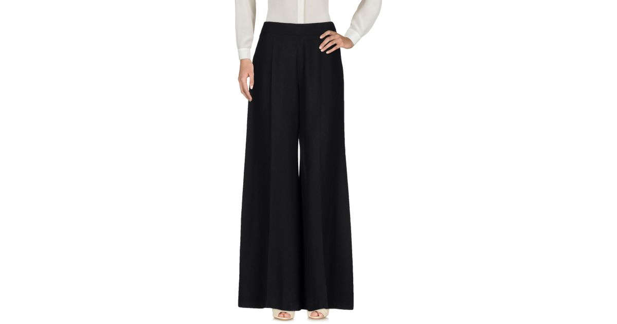Valentino Silk Casual Pants in Black - Lyst