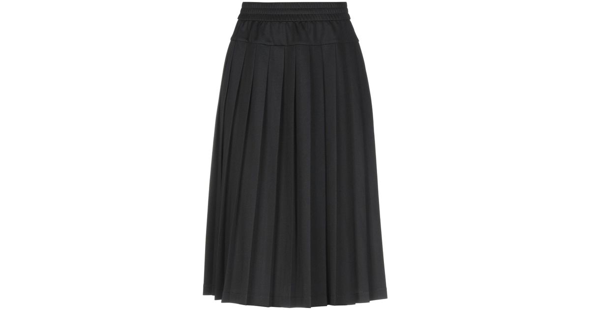 Nike Knee Length Skirt in Black - Lyst