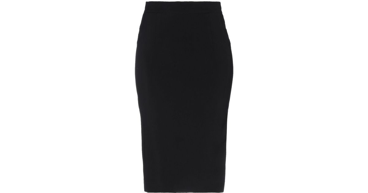 Just Cavalli Synthetic Knee Length Skirt in Black - Lyst