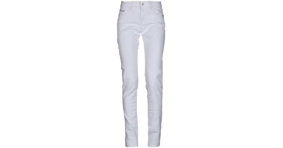 Pepe Jeans Denim Pants in White - Lyst