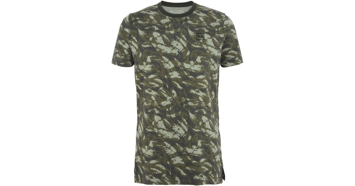 T-shirt Coton Under Armour pour homme en coloris Vert - Lyst