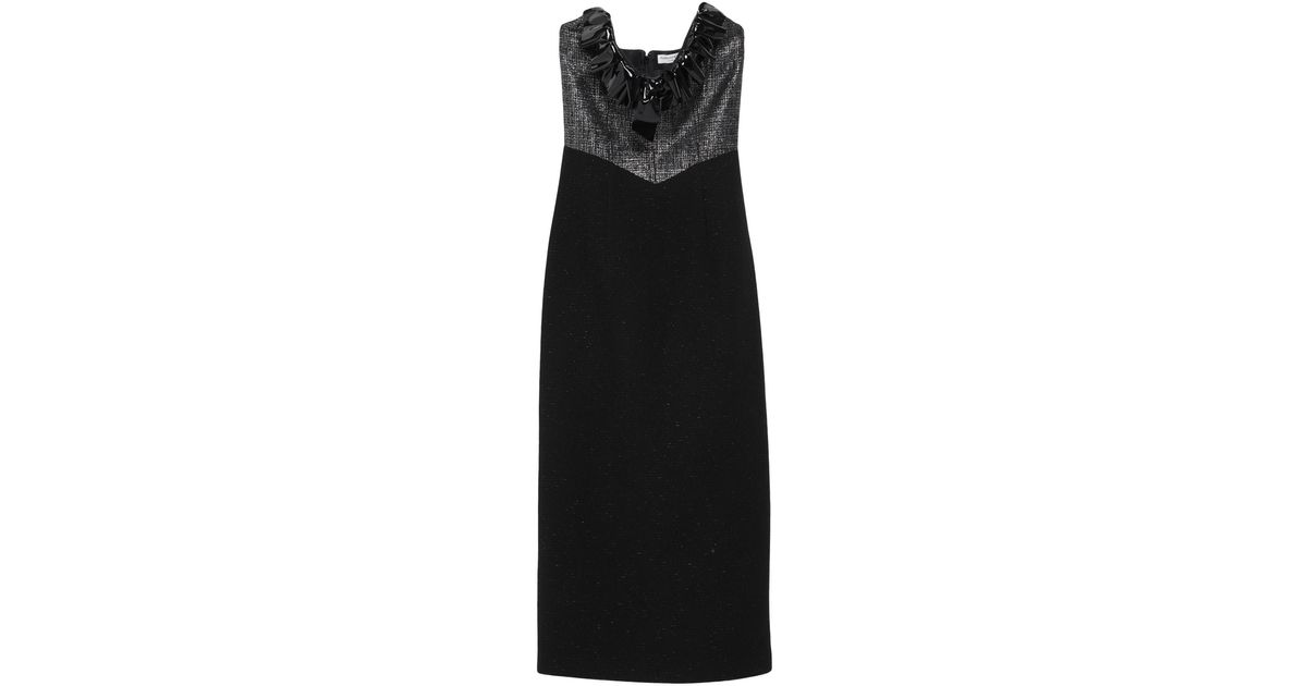 Alessandra Rich Midi Dress in Black | Lyst
