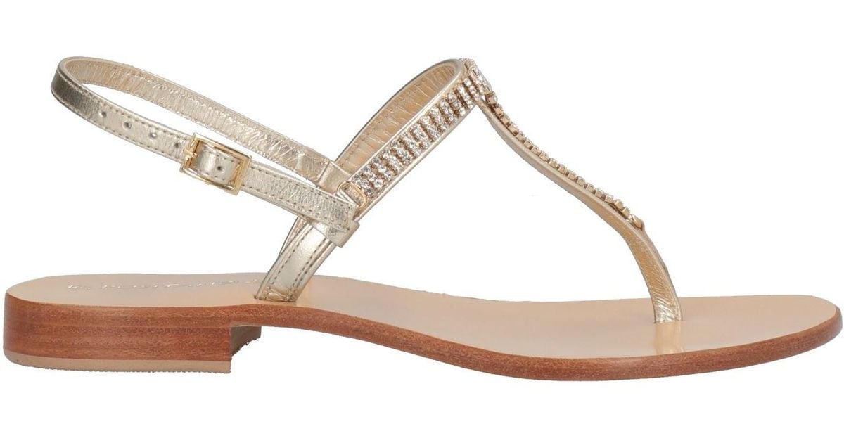Positano By Jean Paul Toe Post Sandals in Natural | Lyst