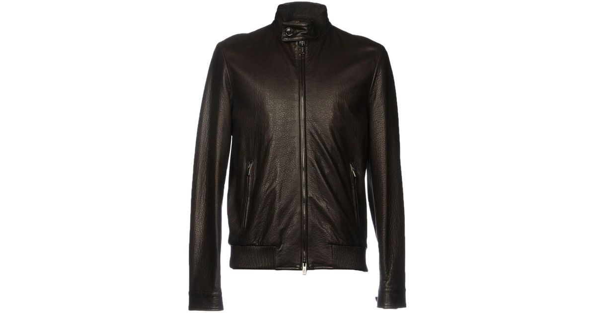 Tod's Leather Jacket in Dark Brown (Brown) for Men - Lyst