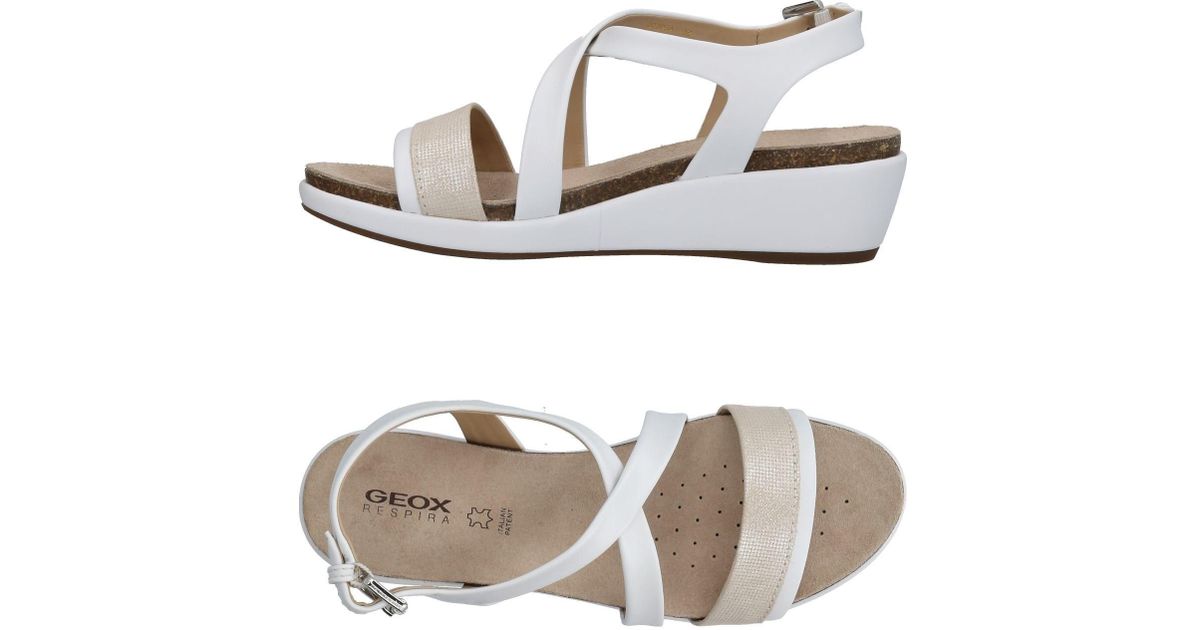 geox white sandals