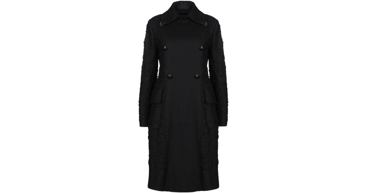 Alberta Ferretti Wool Coat in Black - Save 62% - Lyst