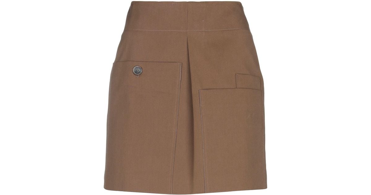 Brunello Cucinelli Cotton Knee Length Skirt - Lyst