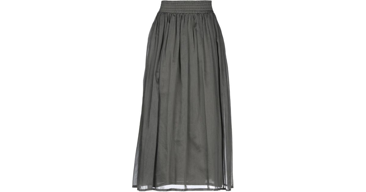 Fabiana Filippi Cotton 3/4 Length Skirt in Grey (Gray) - Lyst