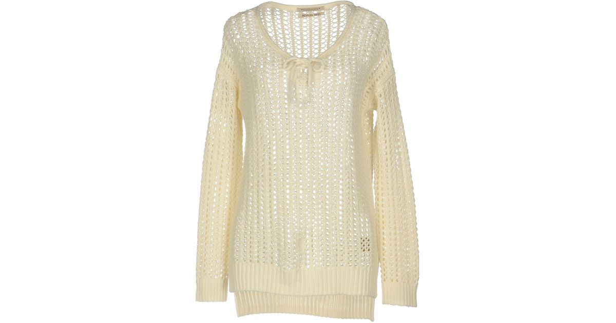 Maison Scotch Cotton Sweater in Ivory (White) - Lyst