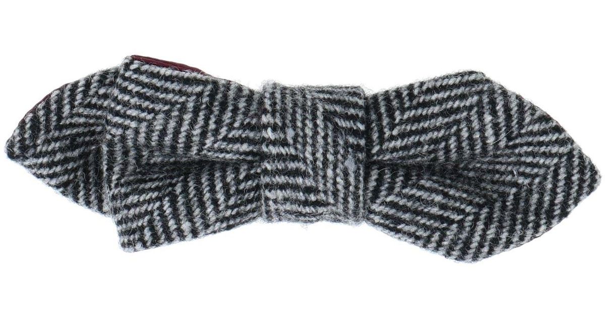 Hombre Accesorios de Corbatas de Corbata con tijeras bordadas Yohji Yamamoto de Lana de color Negro para hombre 