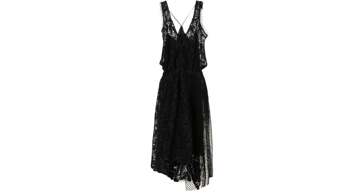 N°21 Lace 3/4 Length Dress in Black - Lyst
