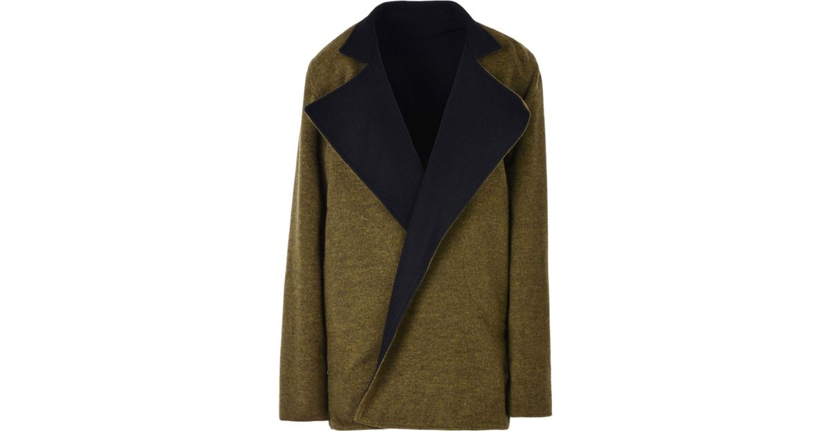 RAKHA Wool Jacket in Military Green (Green) - Lyst