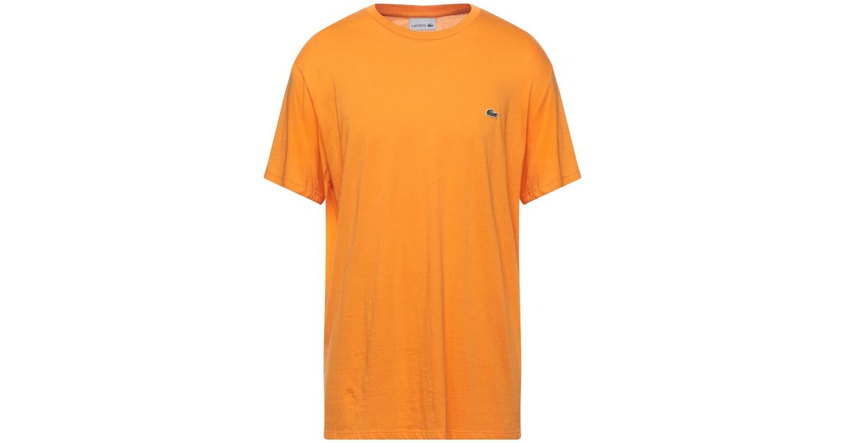 Lacoste Cotton T-shirt in Orange for Men | Lyst