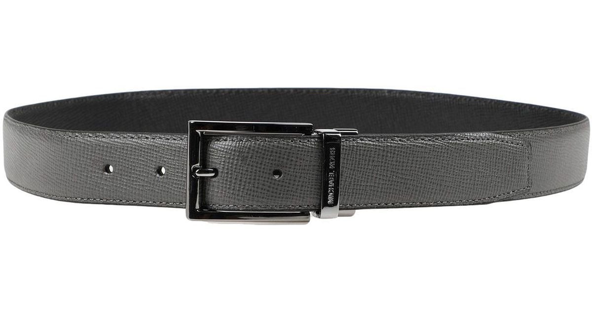 Michael Kors Leather Belt in Grey (Gray) for Men Lyst