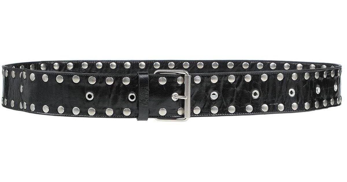 Dries Van Noten Leather Belt in Black - Lyst