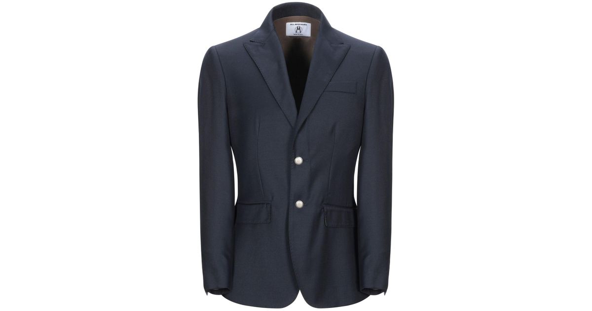 All Apologies Synthetic Blazer in Dark Blue (Blue) for Men - Lyst