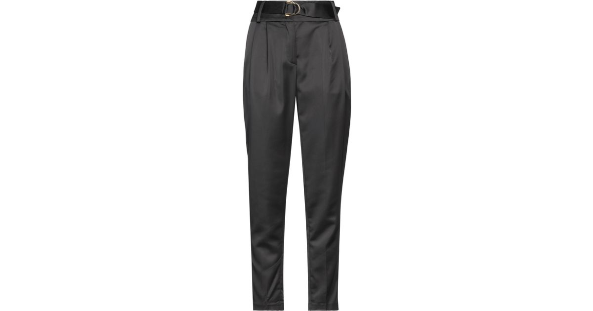 Marc Ellis Satin Pants in Black (Gray) | Lyst