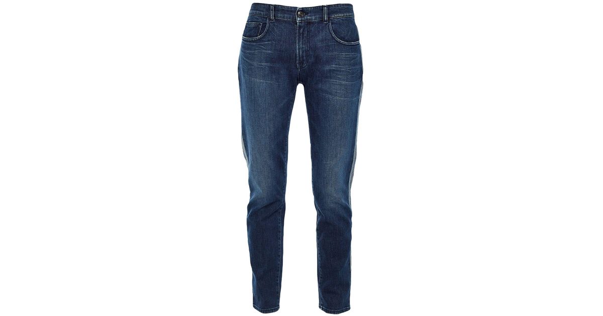 Emporio Armani Denim Trousers in Blue - Lyst