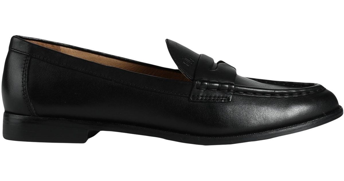 Lauren by Ralph Lauren Leather Loafer in Black | Lyst