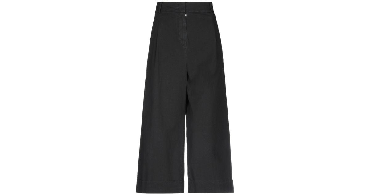 Peserico Cotton Casual Pants in Black - Lyst