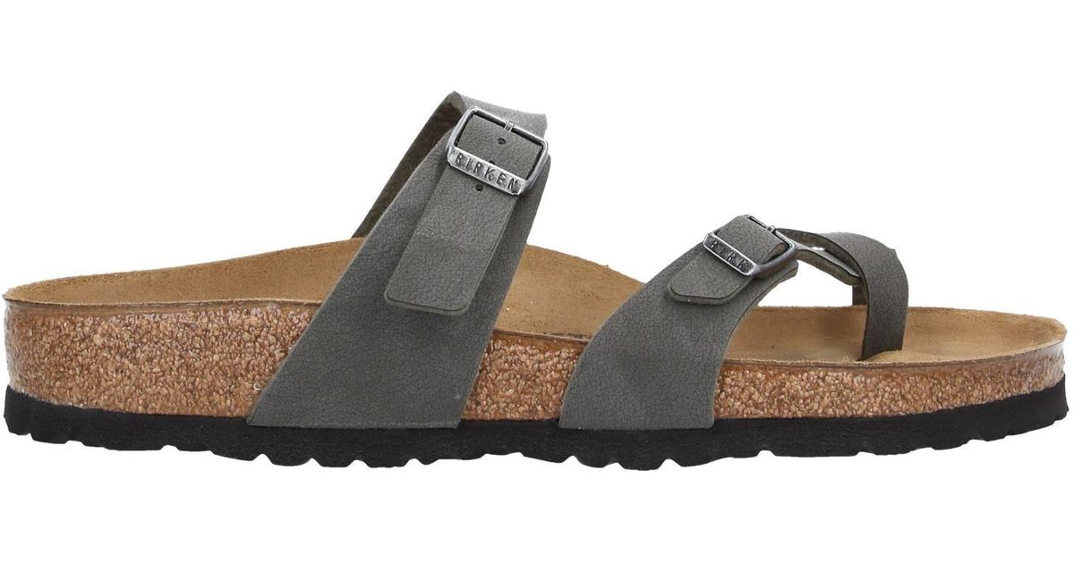 Birkenstock Toe Strap Sandal in Grey (Gray) for Men - Lyst