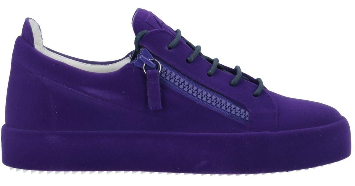 Giuseppe Zanotti Velvet Low-tops & Sneakers in Purple for Men - Lyst