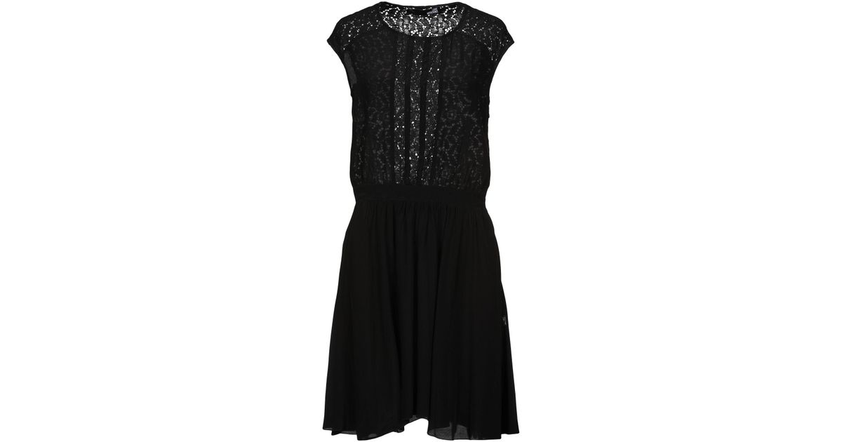Love Moschino Lace Short Dress in Black - Lyst