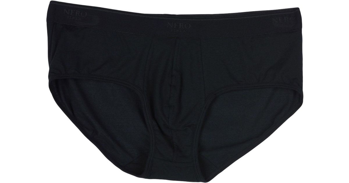 Slip Nero Perla de Algodón de color Negro para hombre | Lyst