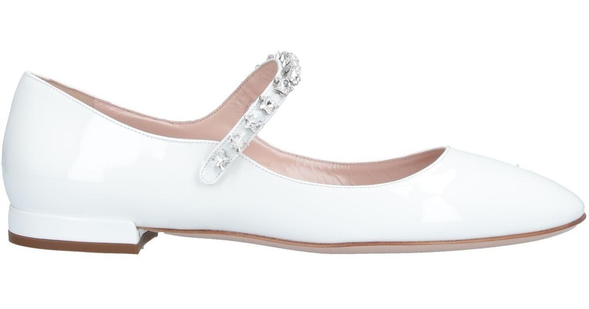 miu miu white flats