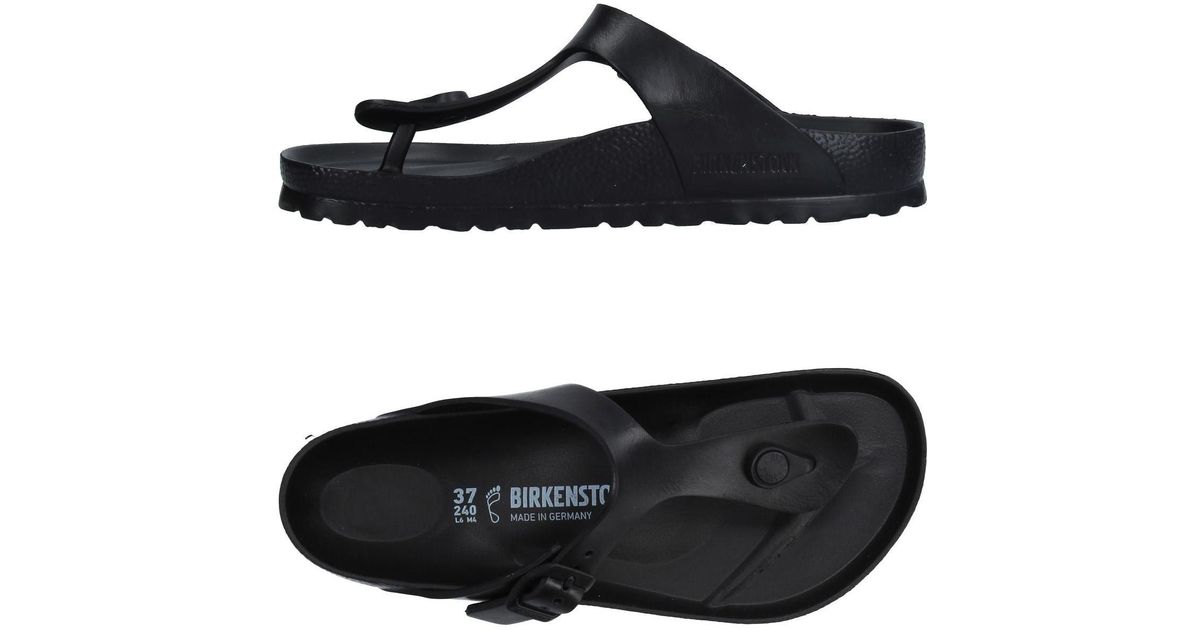 Birkenstock Rubber Toe Strap Sandal in Black - Lyst