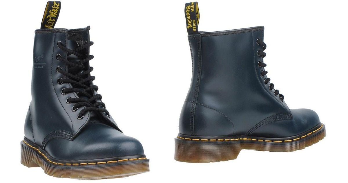 Dr. Martens Leather Ankle Boots in Dark Blue (Blue) Lyst