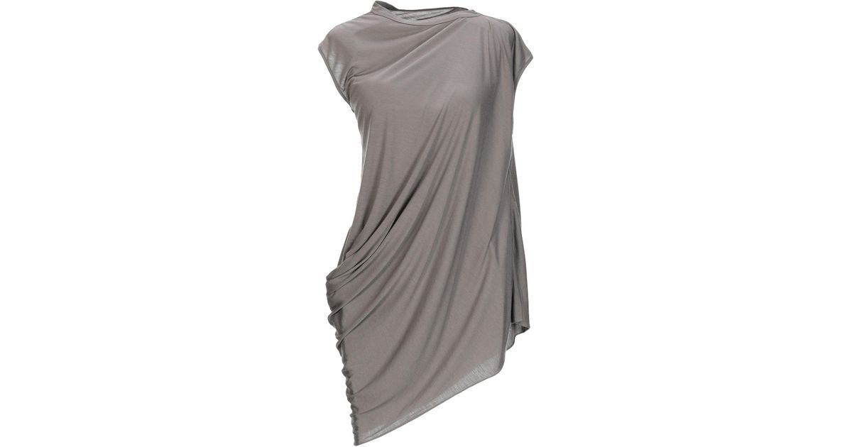 Rick Owens Lilies Synthetic T-shirt in Gray - Lyst