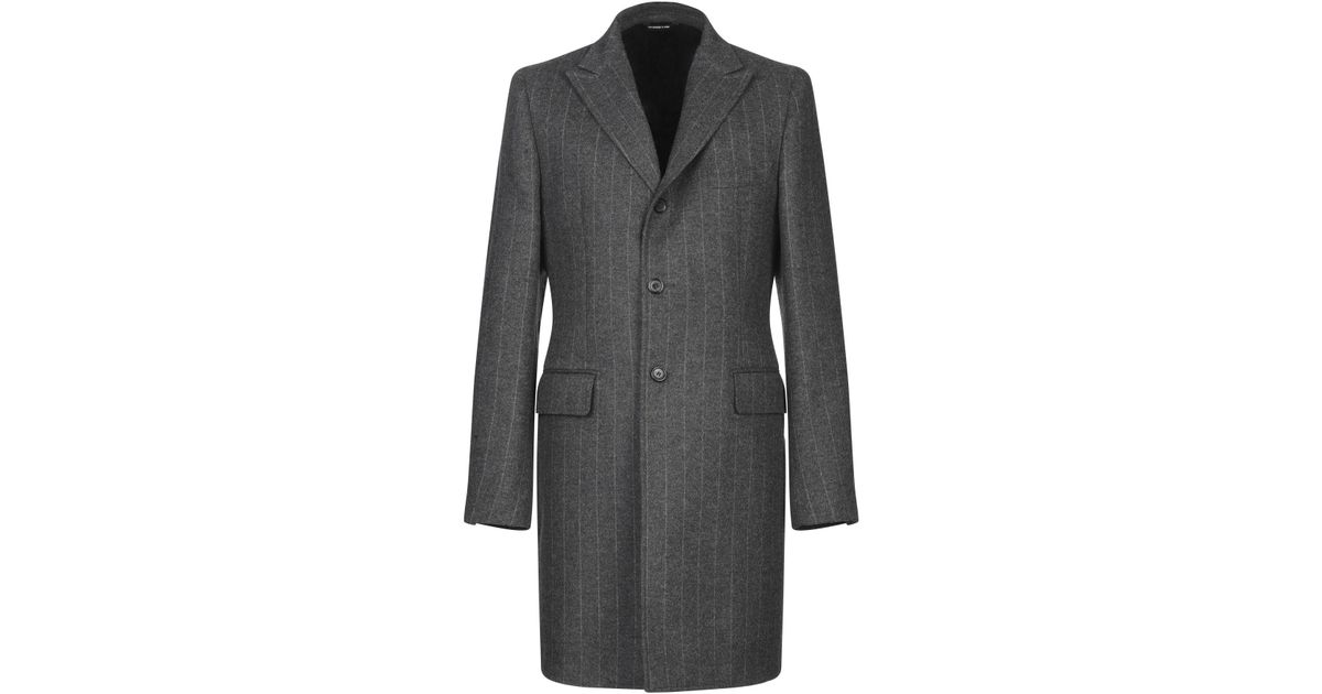 Tonello Wool Coat in Lead (Gray) for Men - Lyst