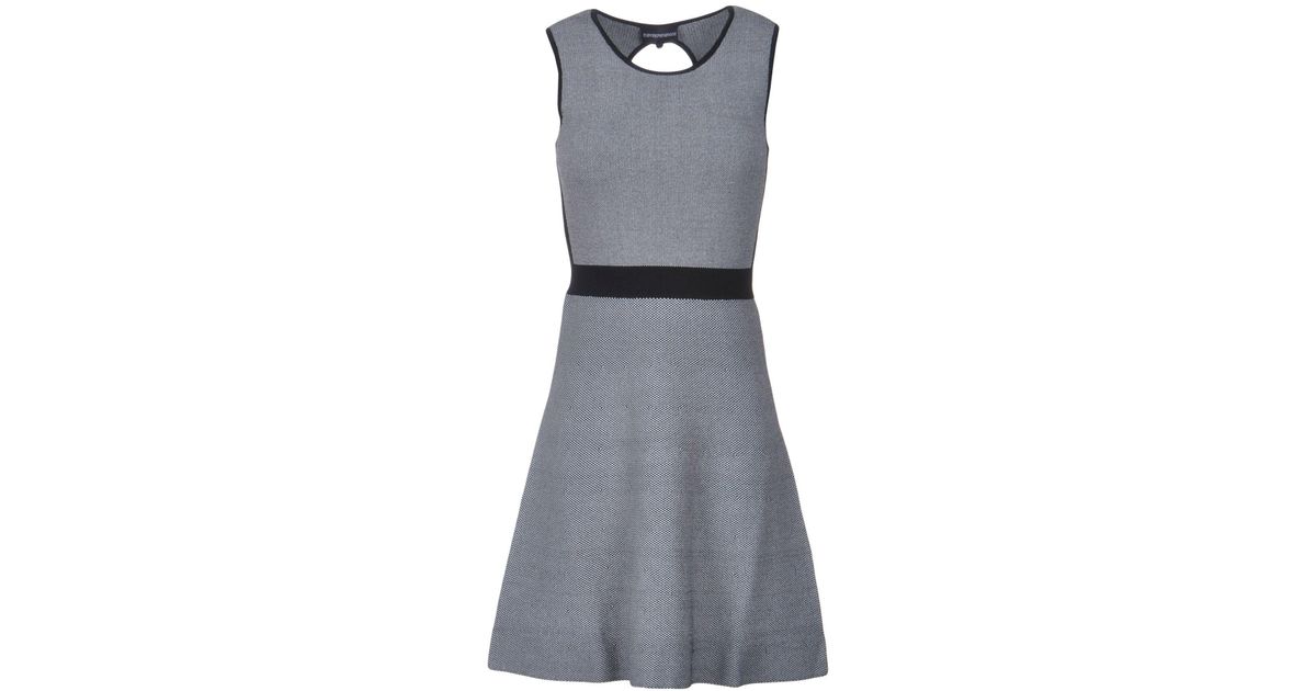 Emporio Armani Synthetic Short Dress in Black - Lyst