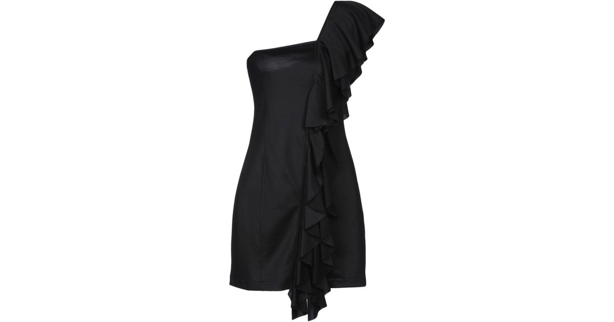 Dondup Cotton Short Dress in Black - Lyst