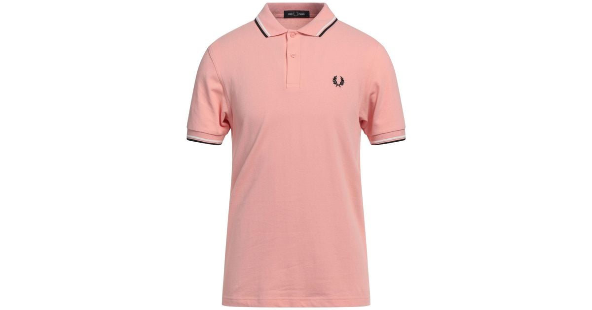 Pink fred sales perry polo shirt