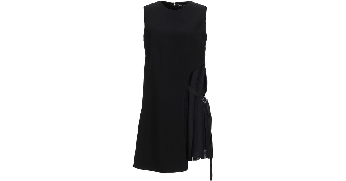 Neil Barrett Synthetic Short Dress in Black - Lyst