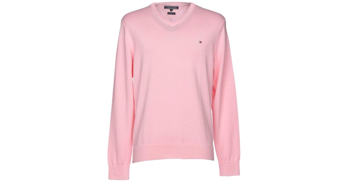 pink tommy hilfiger jumper mens