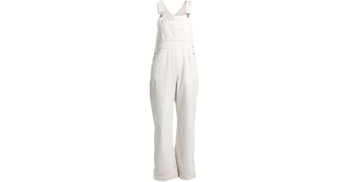 7 For All Mankind Overalls in White | Lyst